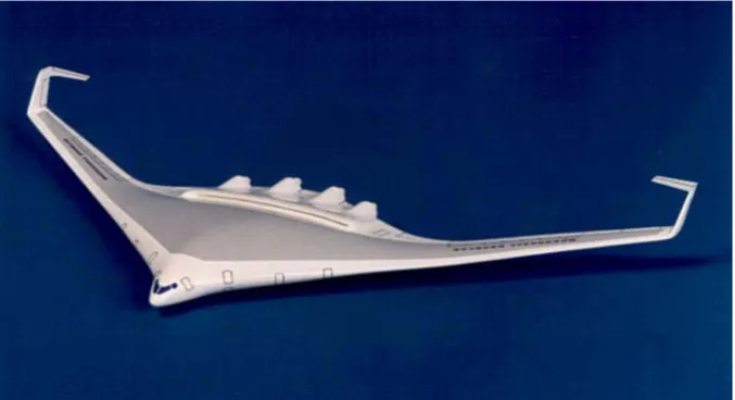 Figure 4. McDonnell-Douglas Blended Wing Body concept with C-wing tips 