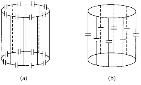 Fig. 2.4 – (a) Highpass birdcage coil   (b) Lowpass birdcage coil  