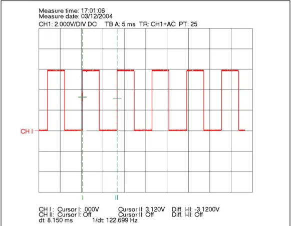 Figura 4.1  Segnale digitale prelevato dall'accelerometro ADXL202JE 