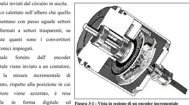 Figura 3-1 : Vista in sezione di un encoder incrementale 