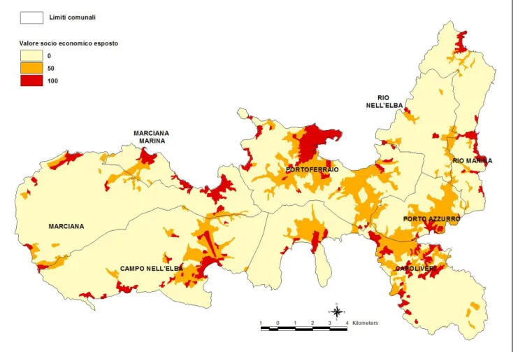 Fig 6.2  Mappa del valore socio-economico esposto 