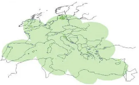 Figura 5.9 – Area di copertura di EuroSkyWay 