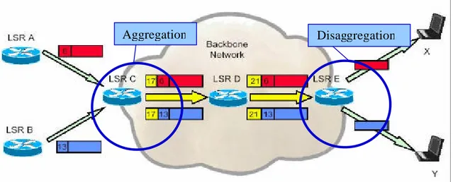 Figure 3.7 – Flow aggregation and disaggregation 