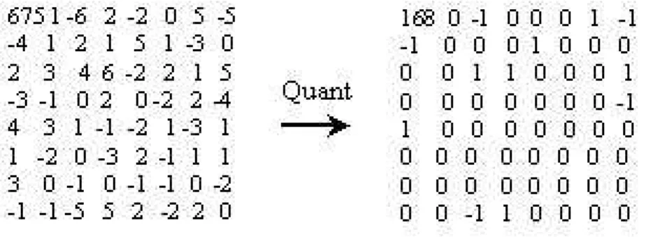 Figura 3.4: Esempio di quantizzazione con matrice Q[i,j]=2