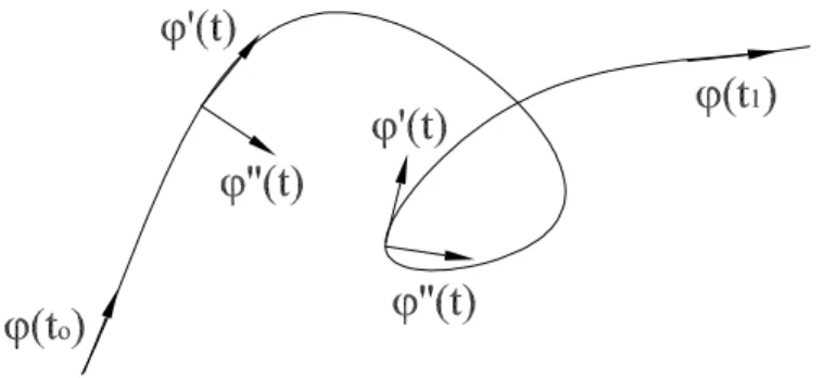 Figura 1.1: Vettore velocità e vettore accelerazione della particella