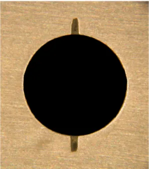Figura 3.2: Foto dell’intaglio del provino utilizzato durante la fase I.