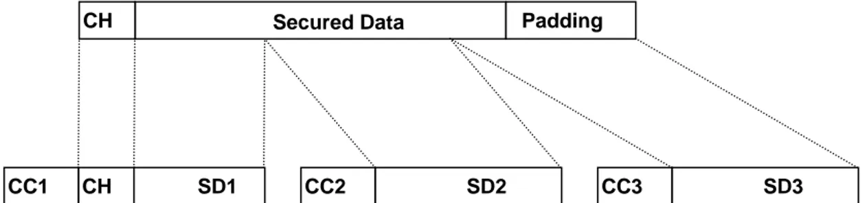 Figura 11 - Suddivisione di un Command Packet in più Secured Packet 