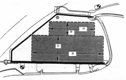 Fig. B-3: Alloggiamento del bagaglio nella cappelliera dell’A 320. 