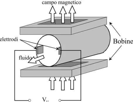 Fig. 1.5 – Struttura di un sensore elettromagnetico. 