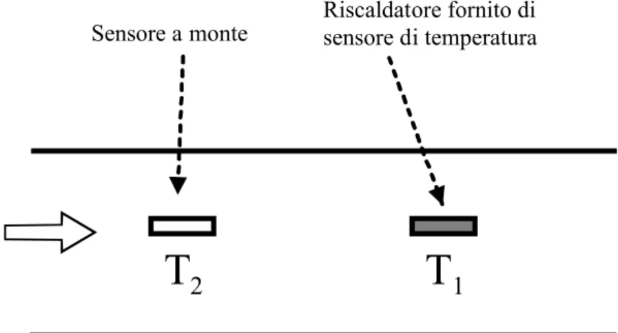 Fig. 1.8 – Struttura di un sensore anemometrico. 