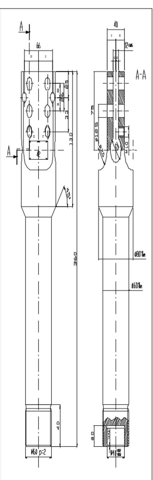 Fig.  1.2 – Pinza per provini (dimensioni in millimetri)