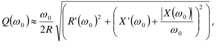 Fig. 1.1.5 – Diagramma del fattore di qualità (Q) in funzione della frequenza per le tre diverse strutture adattate tramite stub in  parallelo chiuso in corto circuito su piano di massa