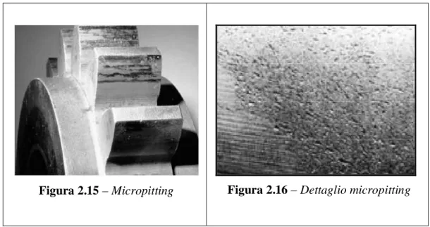 Figura 2.15 – Micropitting  Figura 2.16 – Dettaglio micropitting 