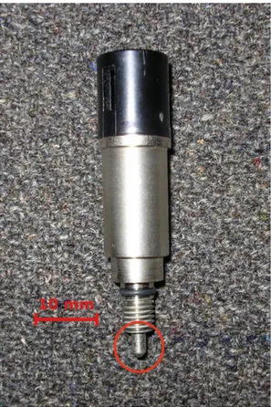 Figura 6.4: Vista del solenoide: in evidenza la valvola cilindrica che intercetta il circuito dell'aria di diluizione.