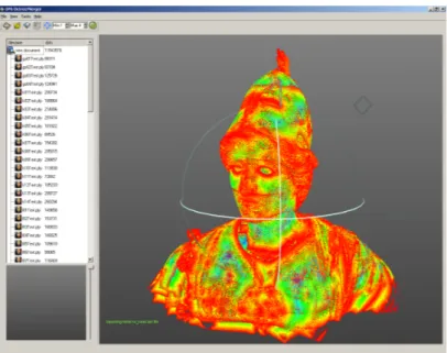 Figura 5.1: Uno screenshot di OM con illustrato il dataset testa della Minerva di Arezzo utilizzato per questi test.