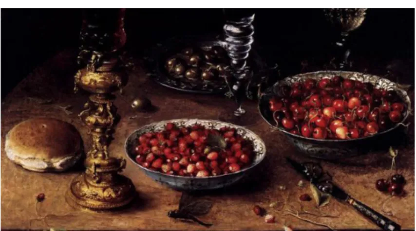 Figure 2   Osias Beert. Still Life with Cherries in China Bowls. 1608