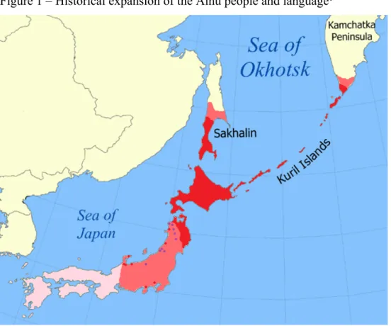 Figure 1 – Historical expansion of the Ainu people and language 1