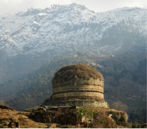 Fig. 14 – The Main Stupa. Mt. Ilam in the background. (Photos by LMO). 