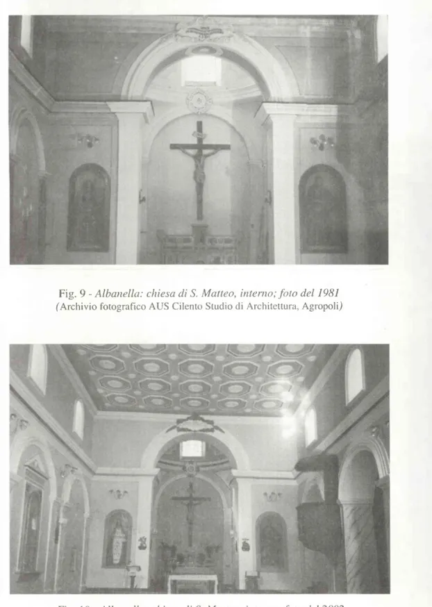 Fig.  10 - Albanella:  chiesa di S.  Matteo,  interno; foto del 2002