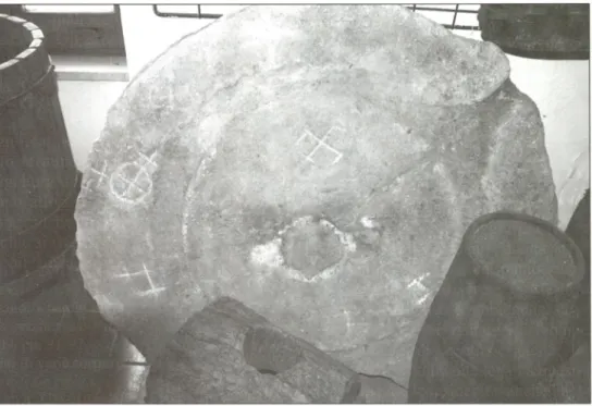 Fig.  3 -  Moio  della Civitella,  antica base di torchio  - Museo della Civiltà Contadina