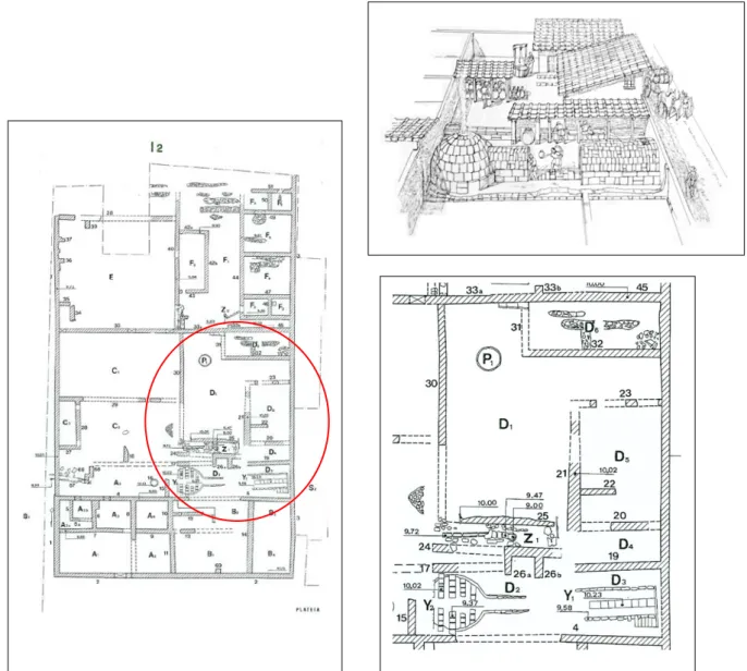 Fig. 7. Locri. Centocamere. Il nucleo D dell’Isolato I 2  (da Locri II). 