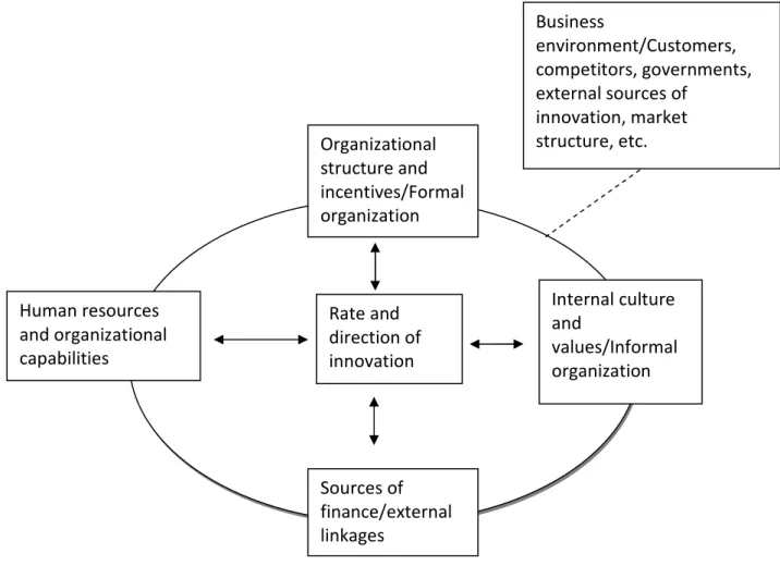 Figure 3:  Determinants of the rate and direction of firm-level innovation 