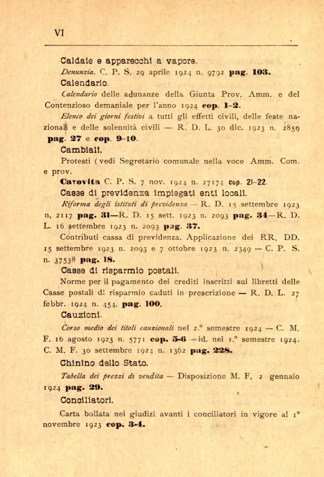 Tabella  dei  prezzi  di  vendita  —   D isposizione  M.  F,  2  gennaio  1924  p a g 