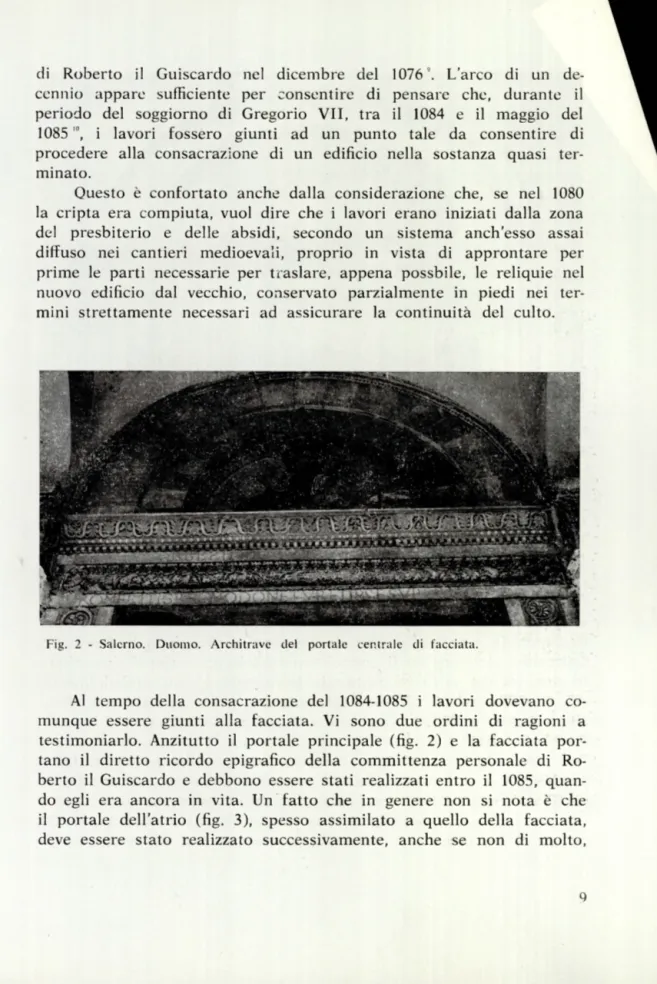 Fig.  2  -  Salerno.  Duomo.  Architrave  del  portale  centrale  di  facciata.