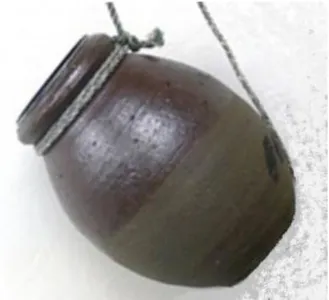 Figure  1.  A  picture  of  a  real  takotsubo,  a  Japanese  octopus fishing pot. 