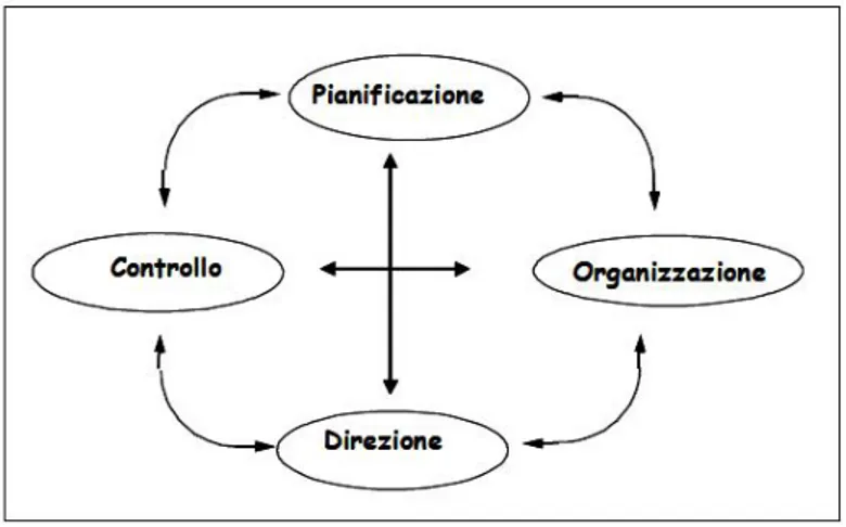 Fig. 1 - Rappresentazione grafica del processo di management (Franco 2005) 