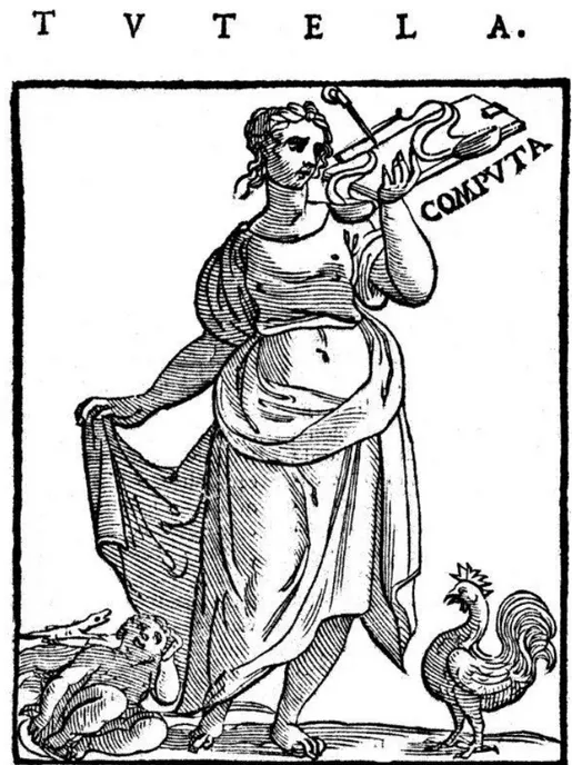 Fig. 1.  Tutela, da Cesare Ripa, Iconologia, cit.
