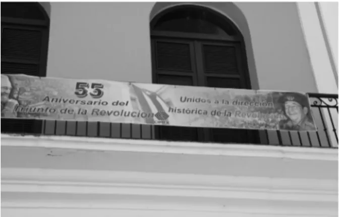 Figure 4. Banner celebrating the triumph of the revolution (Cien- (Cien-fuegos)