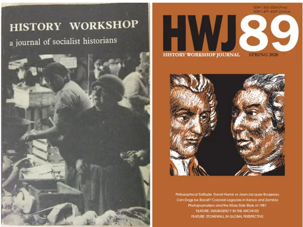 Figura  5.  A  sinistra:  Copertina  dell'«History  Workshop»,  No.  1  (Spring  1976);  a  destra:  Copertina 