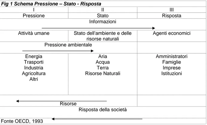 Fig 1 Schema Pressione – Stato - Risposta 