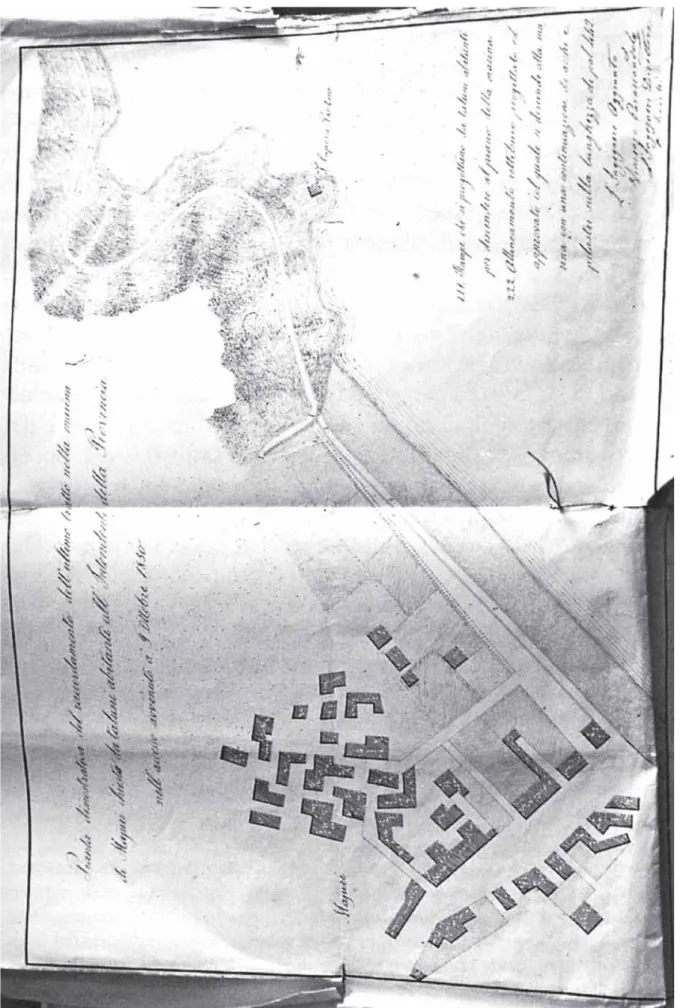 Fig. 11 - Vincenzo Parascandolo e M. Petrilli, Progetto di raccordo della Strada amalfitana con l’abitato di Maiori (s