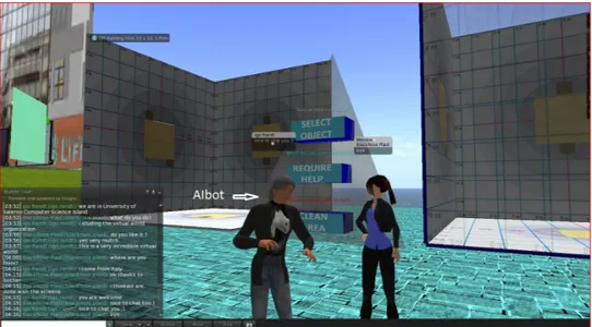 Figure 4.6: AIbot, on the left, is chatting with a user