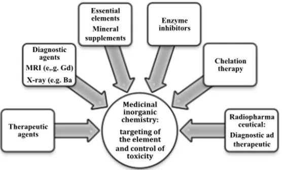 Figure 1 Some of the key areas of medicinal inorganic chemistry 