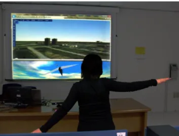 Figure 10: The Kinect device controls Bing 