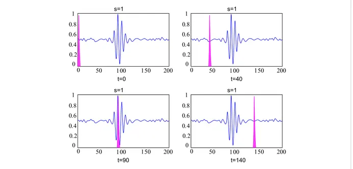 fig. 5.10:  Il segnale e la funzione wavelet con s=1