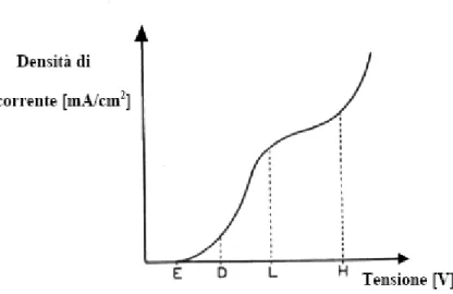 Figura 1.2: Curva di polarizzazione. 