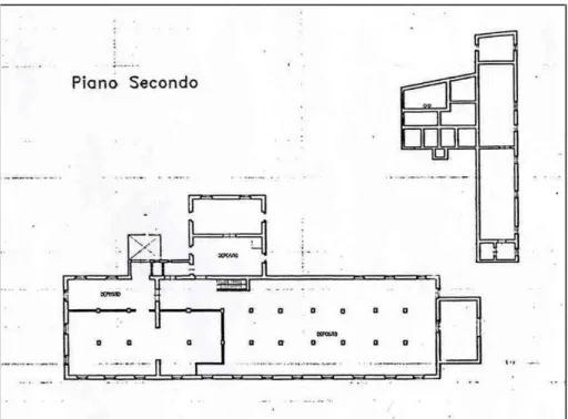 Fig. 33- Il secondo piano della fabbrica.