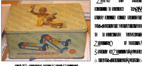 Fig. 91- Scatola “Moretto, Bricco, Caffeol”.