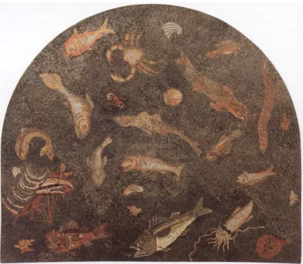 Fig. 130- Il mosaico romano.