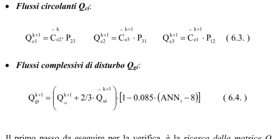 Tabella 6-3: Vettore dei flussi.  La matrice O/D da iterare, si ottenuta attraverso i flussi di disturbo Q ij  per ogni 