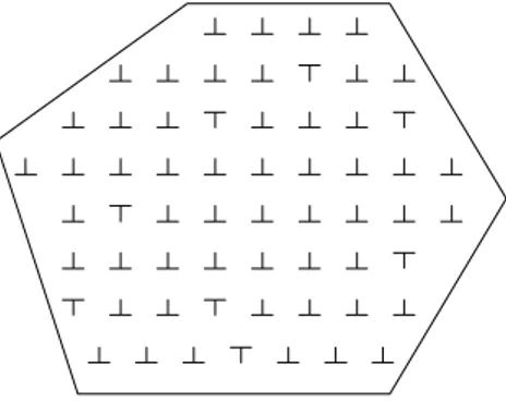 Fig. 2.1.4.1  Schema semplificato di un singolo cristallo incrudito con un eccesso di dislocazioni dello  stesso segno 