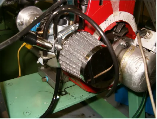 Figura 3-2- Vista del carburatore installato sul motore 