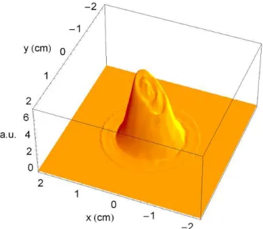 Figure 5.8: FFT simulations to determine the fundamental mode of a FP cavity with the MH mirror C05008