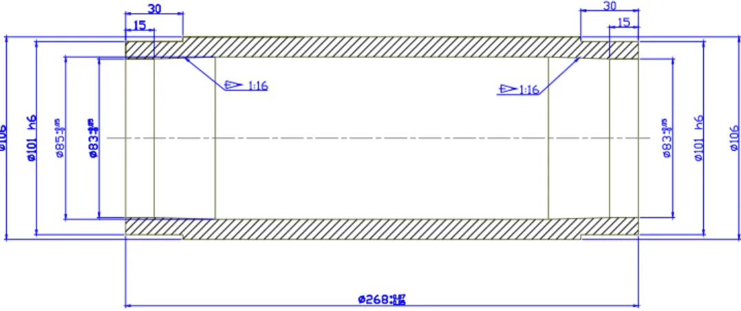 Figura 8.7 – Tubo di plexiglas per le prove rotodinamiche sull’induttore FAST2 