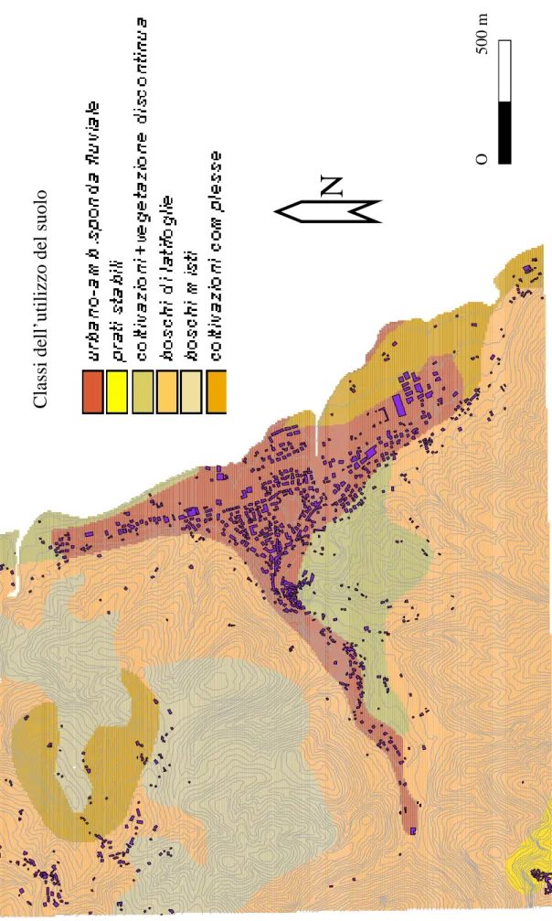 Figura 6.5: carta dell’utilizzo del suolo ottenuta attraverso l’uso di tecniche GIS. 