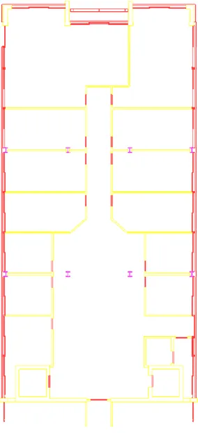 Fig. 4.6 – Dipartimento IET, 2° piano, parte est.   